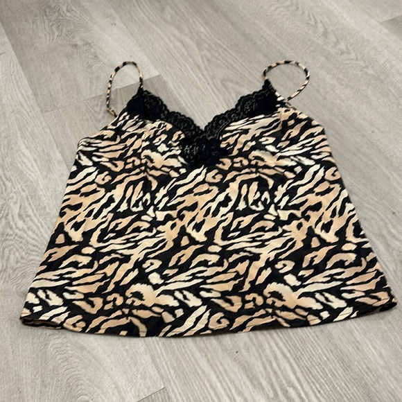 Fleur Du Mal Lace Trimmed Tiger Print Camisole - Picture 3 of 8